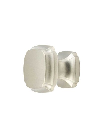 Empire Square Cabinet Knob - 1 3/8 inch x 1 3/8 inch in Satin Nickel.